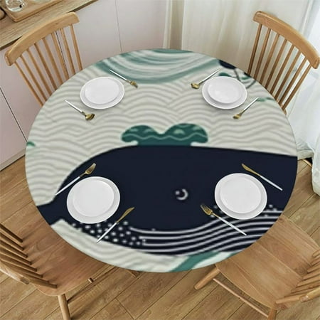 Funny Whale Round Fitted Tablecloth with Elastic Edge Table Cloth for Indoor Outdoor Patio Picnic Camping Party Dinner
Funny Whale Round Fitted Tablecloth with Elastic Edge Table Cloth for Indoor Outdoor Patio Picnic Camping Party Dinner