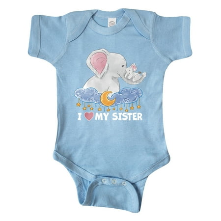 Inktastic I Love My Sister Cute Elephants with Moon and Stars Gift Baby Boy or Baby Girl Bodysuit
Inktastic I Love My Sister Cute Elephants with Moon and Stars Gift Baby Boy or Baby Girl Bodysuit