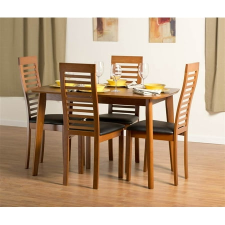 Dayton Dining Table Set with Denver Chairs in Cherry