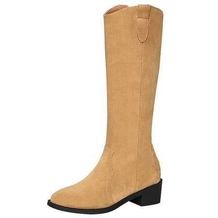Woobling Womens Casual Knee High Riding Boot Faux Suede Shoes Dress Side Zip Western Cowgirl Boots Yellow 5.5
Woobling Womens Casual Knee High Riding Boot Faux Suede Shoes Dress Side Zip Western Cowgirl Boots Yellow 5.5