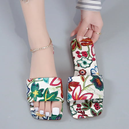 〖Yilirongyumm〗 White 37 Slippers For Women Fashion Spring And Summer Women s Slippers Flat Flower Embroidered Lightweight Comfortable Beach Shoes
〖Yilirongyumm〗 White 37 Slippers For Women Fashion Spring And Summer Women s Slippers Flat Flower Embroidered Lightweight Comfortable Beach Shoes
