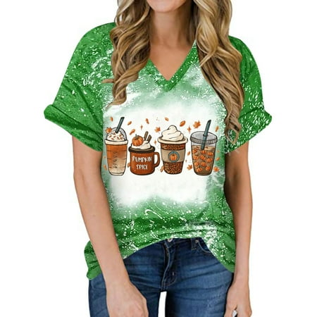 Tawop Dressy Tops For Women V-Neck T-Shirt Halloween Print T-Shirt Short Sleeve T-Shirt Satin Blouse Maternity Shirts
Tawop Dressy Tops For Women V-Neck T-Shirt Halloween Print T-Shirt Short Sleeve T-Shirt Satin Blouse Maternity Shirts