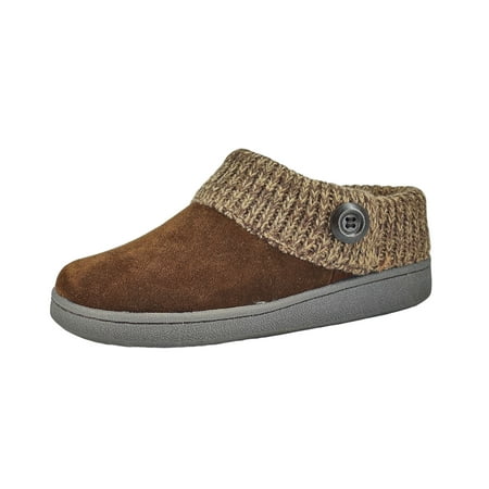 Clarks Women s Knitted Collar Clog (8 M US Dark Brown/Beige2)