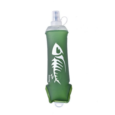 Folding Water Bottle Collapsible Travel Flask for Cycling Running