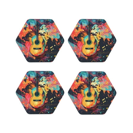 Leather Coasters with Heat-resistant for Drinks World Map Guitar Illustration -标题2 Hexagon
Leather Coasters with Heat-resistant for Drinks World Map Guitar Illustration -标题2 Hexagon