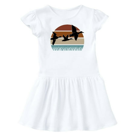 Inktastic Duck Hunting Retro Sunset Hunter Gift Gift Baby Girl Dress