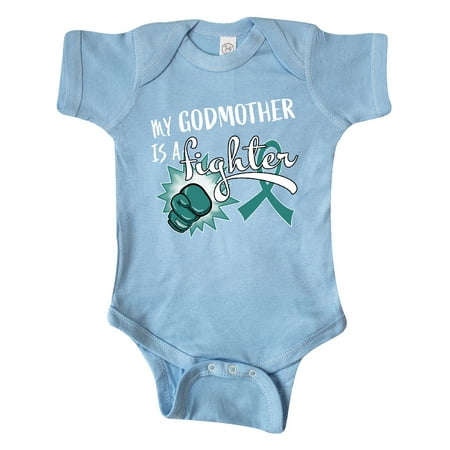 Inktastic Ovarian Cancer Awareness My Godmother is a Fighter Gift Baby Boy or Baby Girl Bodysuit
Inktastic Ovarian Cancer Awareness My Godmother is a Fighter Gift Baby Boy or Baby Girl Bodysuit