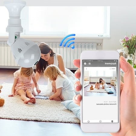 Gogusuu Security Camera, Cameras for Home Security, WiFi Bulb Camera - 1080P Wireless 2.4Ghz 360 Degree E27 Panoramic IP Camera Security Cameras With Vision Human Motion Detection And Alarm
Gogusuu Security Camera, Cameras for Home Security, WiFi Bulb Camera - 1080P Wireless 2.4Ghz 360 Degree E27 Panoramic IP Camera Security Cameras With Vision Human Motion Detection And Alarm
