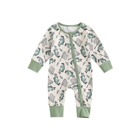 Hirigin Boy Oblique Zipper Romper Long Sleeve Crew Neck Fish Print Jumpsuit
Hirigin Boy Oblique Zipper Romper Long Sleeve Crew Neck Fish Print Jumpsuit