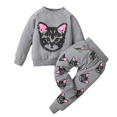 NZRVAWS Clothes For Toddler Girls 3T Baby Girls Cat Print Top 4T Baby Girls Pants 2Pcs Winter Outfits Gray
NZRVAWS Clothes For Toddler Girls 3T Baby Girls Cat Print Top 4T Baby Girls Pants 2Pcs Winter Outfits Gray