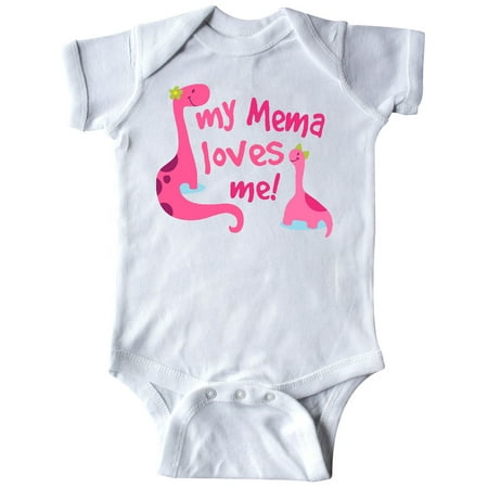 Inktastic My Mema Loves Me Girls Gift Gift Baby Girl Bodysuit
