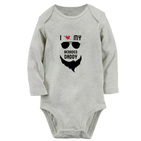 I Love My Bearded Daddy Funny Rompers Newborn Baby Unisex Bodysuits Infant Jumpsuits Toddler 0-12 Months Kids Long Sleeves Oufits (Gray 6-12 Months)
I Love My Bearded Daddy Funny Rompers Newborn Baby Unisex Bodysuits Infant Jumpsuits Toddler 0-12 Months Kids Long Sleeves Oufits (Gray 6-12 Months)