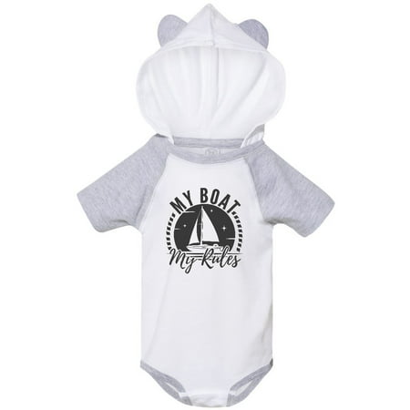 Inktastic My Boat My Rules Sailing Captain Gift Baby Boy or Baby Girl Bodysuit