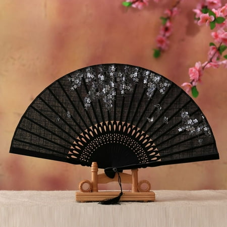 Flower Butterfly Sakura 1 pcs Handheld for Ladies Vintage Chinese Style Home Decor Fan Crafts Folding Fan Dance Fan BLACK SAKURA
Flower Butterfly Sakura 1 pcs Handheld for Ladies Vintage Chinese Style Home Decor Fan Crafts Folding Fan Dance Fan BLACK SAKURA