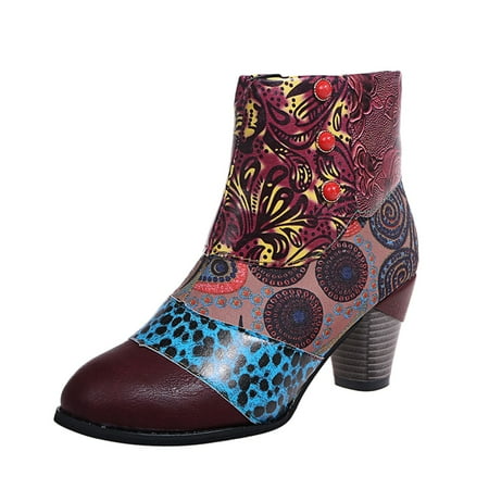 Juebong Retro Women Suqare Heels Zipper Flower Print Short Booties Round Toe Shoes Red Size 10
Juebong Retro Women Suqare Heels Zipper Flower Print Short Booties Round Toe Shoes Red Size 10