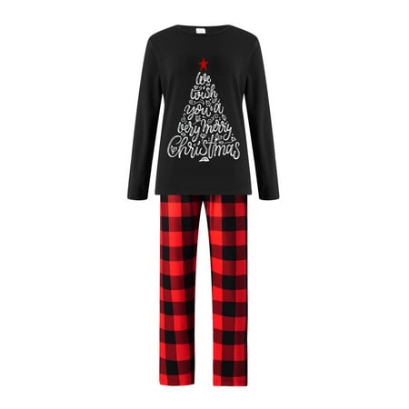 Gureui Family Matching Christmas Pajamas Set Letter Print Long Sleeve Pullover Tops+Stretch Casual Loose Plaid Pants 2Pcs Set/Romper Sleepwear
Gureui Family Matching Christmas Pajamas Set Letter Print Long Sleeve Pullover Tops+Stretch Casual Loose Plaid Pants 2Pcs Set/Romper Sleepwear