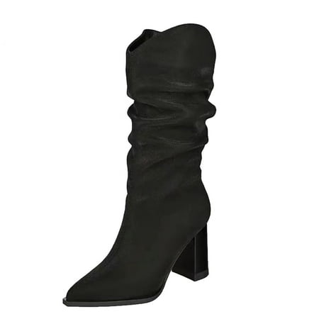 Womens Shoes Fashion Casual Solid Color Slip On Elastic Boots Thick Heel High Heel Boots
Womens Shoes Fashion Casual Solid Color Slip On Elastic Boots Thick Heel High Heel Boots