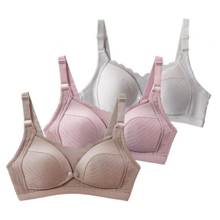 Xmarks Women Feeding Maternity Nursing Comfortable Mothers Underwear Cotton Wire Free Pregnant Front Buttons Open Breastfeeding Bra(3-Packs)
Xmarks Women Feeding Maternity Nursing Comfortable Mothers Underwear Cotton Wire Free Pregnant Front Buttons Open Breastfeeding Bra(3-Packs)