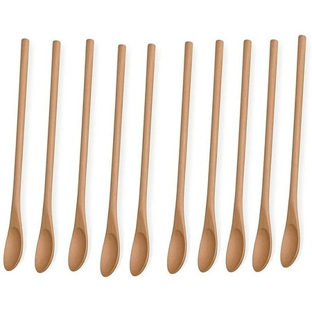 10 Pcs Natural Long Handle Wooden Mixing Spoons Coffee Tea Stirring Spoon Wooden Spoon with Thin Handle
10 Pcs Natural Long Handle Wooden Mixing Spoons Coffee Tea Stirring Spoon Wooden Spoon with Thin Handle