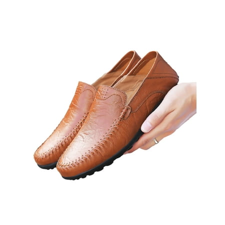 Eloshman Mens Dress Shoe Comfort Flats Slip On Loafers Casual Lightweight Faux Leather Business Shoes Round Toe Moccasins Brown 6
Eloshman Mens Dress Shoe Comfort Flats Slip On Loafers Casual Lightweight Faux Leather Business Shoes Round Toe Moccasins Brown 6