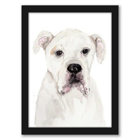 Americanflat American Bulldog by Cami Monet Black Frame Wall Art