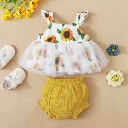 Hibobi Baby Girl Clothes Sunflower Suspender 2PCS Set For Infant Baby Girls Size 9M-12M
Hibobi Baby Girl Clothes Sunflower Suspender 2PCS Set For Infant Baby Girls Size 9M-12M