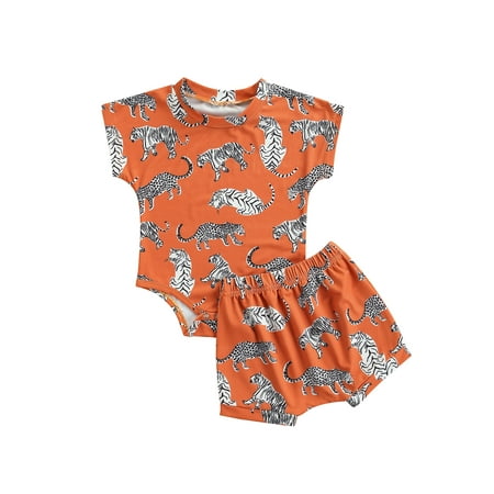 ZIYIXIN Toddler Infant Baby Boy Summer Clothes Tiger Short Sleeve Romper Jumpsuit Bodysuit Shorts Set Outfits Brown Yellow 6-12 Months
ZIYIXIN Toddler Infant Baby Boy Summer Clothes Tiger Short Sleeve Romper Jumpsuit Bodysuit Shorts Set Outfits Brown Yellow 6-12 Months
