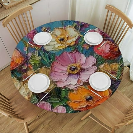 Palnkart Flowers Round Tablecloth Stain-Resistant Washable for Indoor Outdoor Restaurants Weddings Parties with Elastic Edge 42 -46
Palnkart Flowers Round Tablecloth Stain-Resistant Washable for Indoor Outdoor Restaurants Weddings Parties with Elastic Edge 42 -46