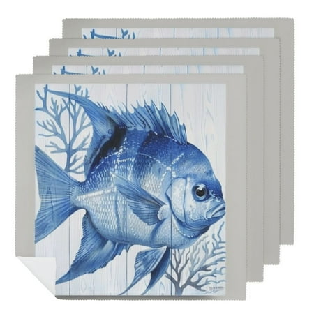 ONETECH Fish Theme Cloth Napkin Reusable Gift Pack of 4 Dinner Table Polyester Napkins 4 PCS
ONETECH Fish Theme Cloth Napkin Reusable Gift Pack of 4 Dinner Table Polyester Napkins 4 PCS