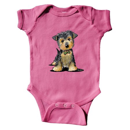 Inktastic Little Gent Yorkie Gift Baby Boy or Baby Girl Bodysuit