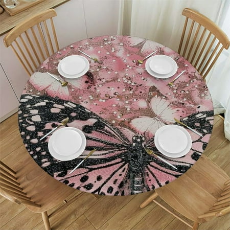 YANMS Leopard Print Butterflies Pink Round Table Cover Great for Home Kitchen Parties Holiday Dinner 100% Polyester Fiber 42-46
YANMS Leopard Print Butterflies Pink Round Table Cover Great for Home Kitchen Parties Holiday Dinner 100% Polyester Fiber 42-46