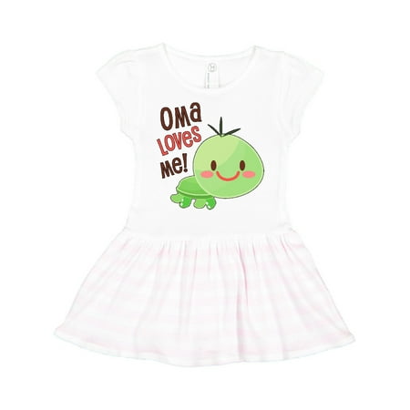 Inktastic Oma Loves Me- cute turtle Gift Toddler Girl Dress