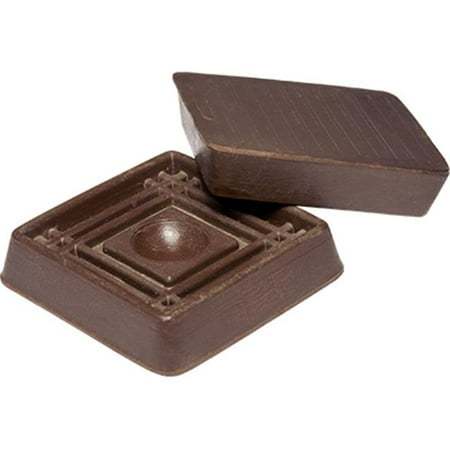 Richelieu America 235946 0.62 in. TruGuard Square Rubber Cup Brown - Pack of 4