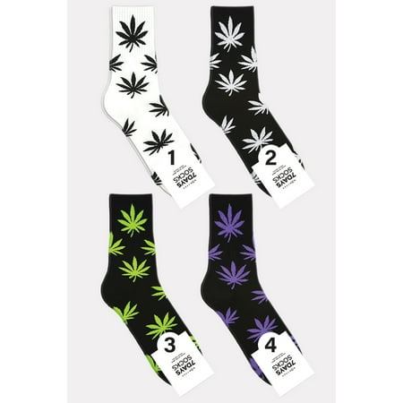 Men s Crew Hemp Long Board Socks - 4 Pair Set