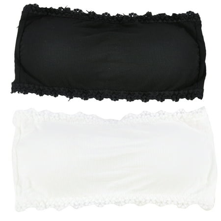2Pcs Fashion Women Traceless Tops with Bra Sexy Thin Strapless Bandeau Tubes Vest Lingerie Tops (White+Black)
2Pcs Fashion Women Traceless Tops with Bra Sexy Thin Strapless Bandeau Tubes Vest Lingerie Tops (White+Black)