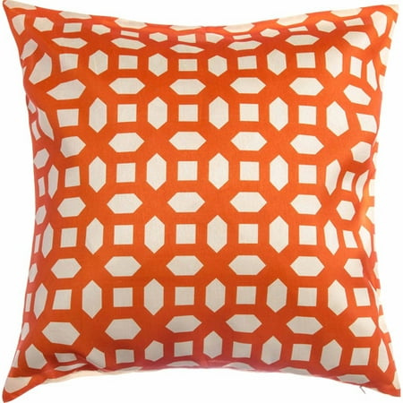 Softline Alexia 20" x 20" Decorative Pillow, Tangerine
