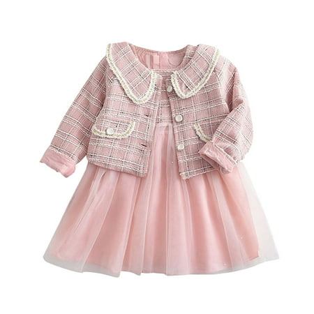 Toddler Infant Kids Baby Girls Sleeveless Tulle Princess Dress Fleece Long Sleeve Casual Plaid Coat Outfit Set Clothes 2PCS Baby Outwear
Toddler Infant Kids Baby Girls Sleeveless Tulle Princess Dress Fleece Long Sleeve Casual Plaid Coat Outfit Set Clothes 2PCS Baby Outwear