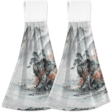 SKYSONIC Hanging Kitchen Towel set of 2 12 x 17 Chinese Landscape Painting Towel Set Dry Towels for Kitchen Bathroom Laundry Room Table
SKYSONIC Hanging Kitchen Towel set of 2 12 x 17 Chinese Landscape Painting Towel Set Dry Towels for Kitchen Bathroom Laundry Room Table