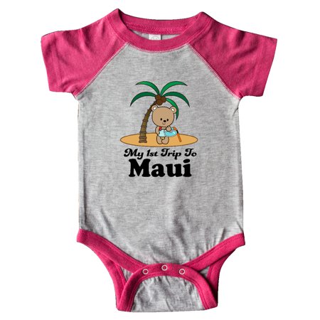 1st Trip to Maui Hawaii Infant Creeper
