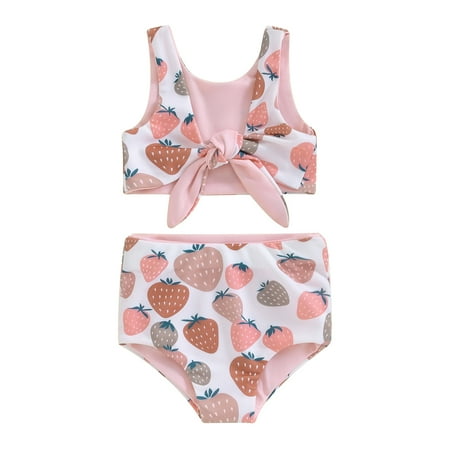 Girls Bikini Beach Swimwear 2 Piece Swimsuits Strawberry/Floral Print Vest PP Shorts Bathing Suits 
Girls Bikini Beach Swimwear 2 Piece Swimsuits Strawberry/Floral Print Vest PP Shorts Bathing Suits