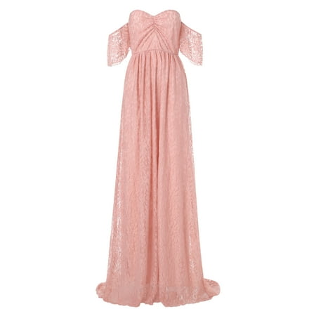 CAITZR Off Shoulder Maternity Lace Dress Solid Color Elegant Short Sleeves Pregnancy Gown Photography Props
CAITZR Off Shoulder Maternity Lace Dress Solid Color Elegant Short Sleeves Pregnancy Gown Photography Props