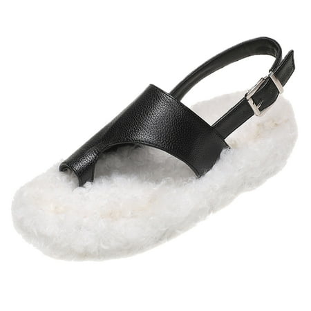 Ladies Winter Sandals Plus Cotton Sandals Buckle Lambs Hair Toe Sandals Women Shoes
Ladies Winter Sandals Plus Cotton Sandals Buckle Lambs Hair Toe Sandals Women Shoes