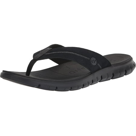 Cole Haan Mens Zerogrand Thong Lx Flat Sandal 11 Black/Black