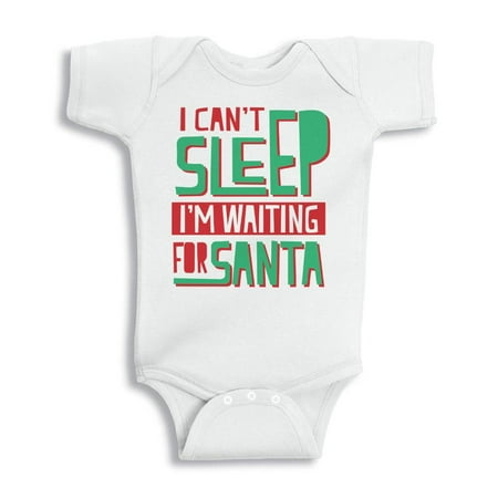 TeesAndTankYou I Can t Sleep I m Waiting For Santa Christmas Baby Onesie Infant One Piece Bodysuit Newborn White
TeesAndTankYou I Can t Sleep I m Waiting For Santa Christmas Baby Onesie Infant One Piece Bodysuit Newborn White
