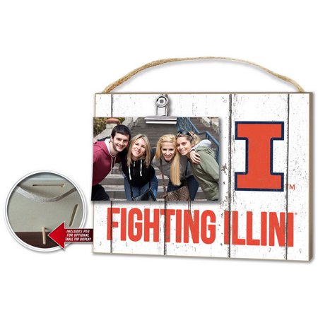 KH Sports Illinois Fighting Illini Clip It Weathered Logo Photo Frame
