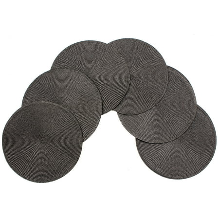 Venice Collections Vienna Woven Spiral Table Placemats 15 Inches Round Set of 6 Non-Slip Dining & Kitchen Table Mats Charcoal
Venice Collections Vienna Woven Spiral Table Placemats 15 Inches Round Set of 6 Non-Slip Dining & Kitchen Table Mats Charcoal