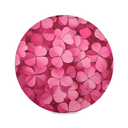 Round Plate Mat 15.4x15.4 Inchesx6 Placemat Table Mat Kitchen Mat Coffee Mat Fabric Thick Strong Wear-Resistant Heat Resistance Pink Four-leaf Clover Seamless
Round Plate Mat 15.4x15.4 Inchesx6 Placemat Table Mat Kitchen Mat Coffee Mat Fabric Thick Strong Wear-Resistant Heat Resistance Pink Four-leaf Clover Seamless