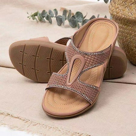 YOTAMI Womens Slippers 2021 New Ladies Breathable Leisure Embroidered Wedge Flat Sandals And Slippers Pink
YOTAMI Womens Slippers 2021 New Ladies Breathable Leisure Embroidered Wedge Flat Sandals And Slippers Pink