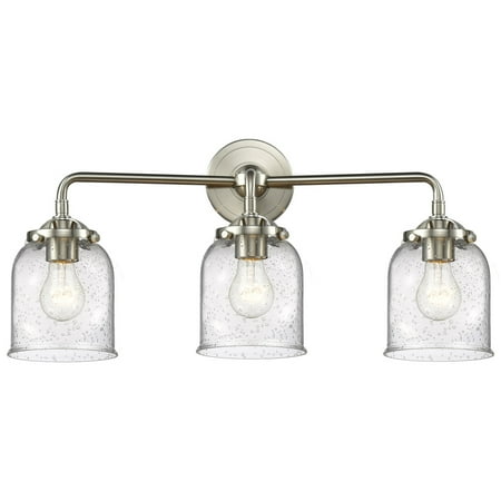 Brushed Satin Nickel Tone Bathroom Vanity 23 Wide Seedy Glass Steel/Cast Brass Medium Base 3 Light Fixture
Brushed Satin Nickel Tone Bathroom Vanity 23 Wide Seedy Glass Steel/Cast Brass Medium Base 3 Light Fixture