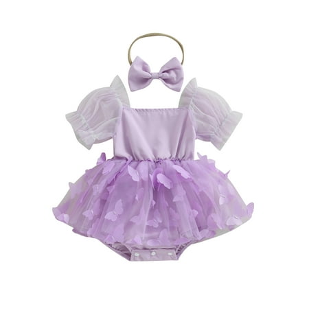 Newborn Baby Girl Summer Romper Dress Mesh Puff Sleeves Butterfly Layer Tulle Bodysuit Infant Princess Clothes
Newborn Baby Girl Summer Romper Dress Mesh Puff Sleeves Butterfly Layer Tulle Bodysuit Infant Princess Clothes